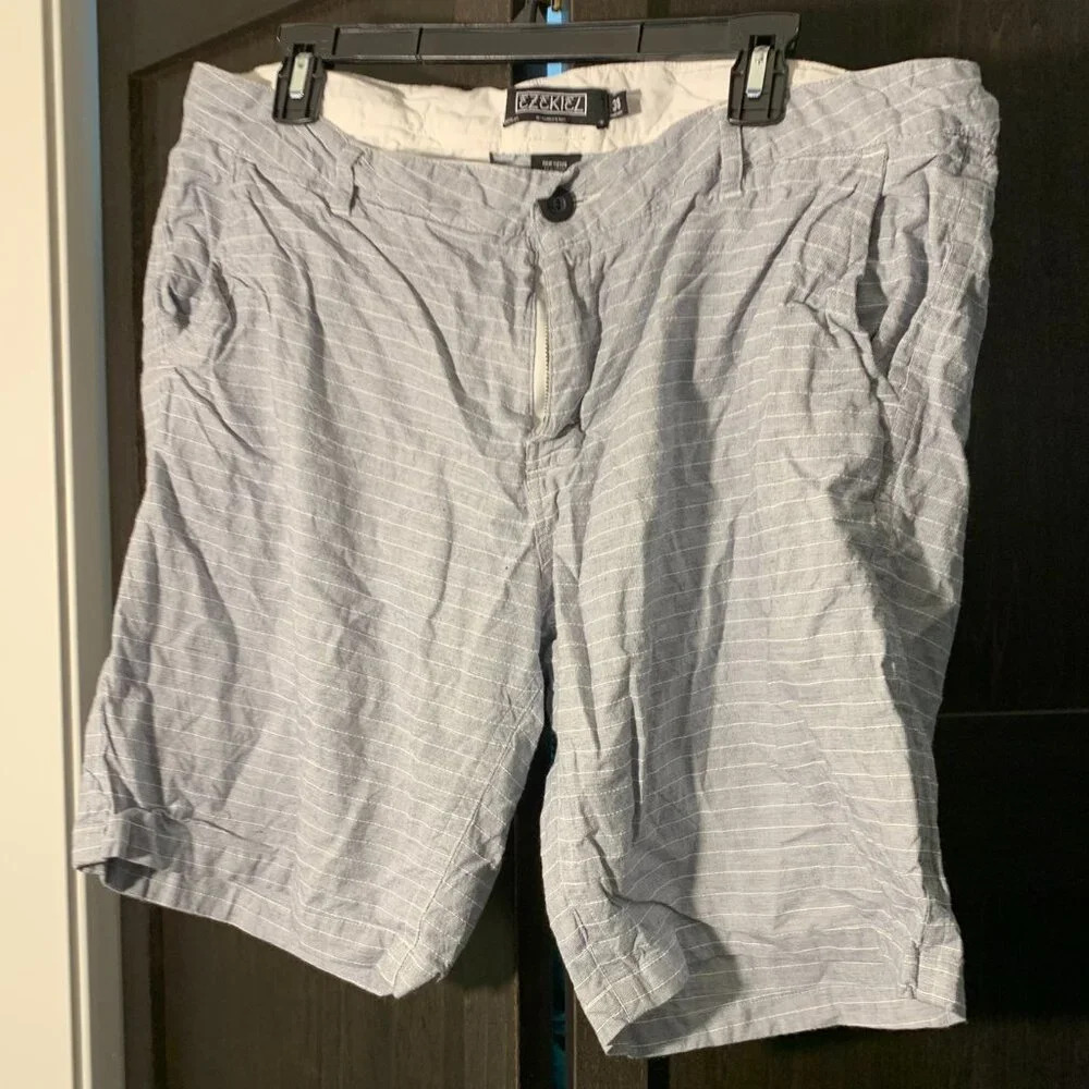 Ezekiel Men's Shorts - linen type blue & white